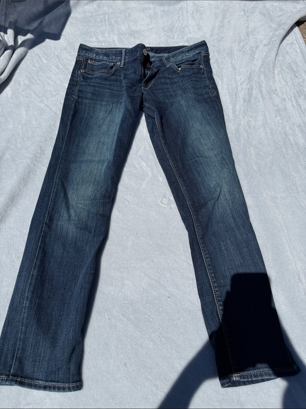Express Dark Indigo Denim Jeans with Branded Button
